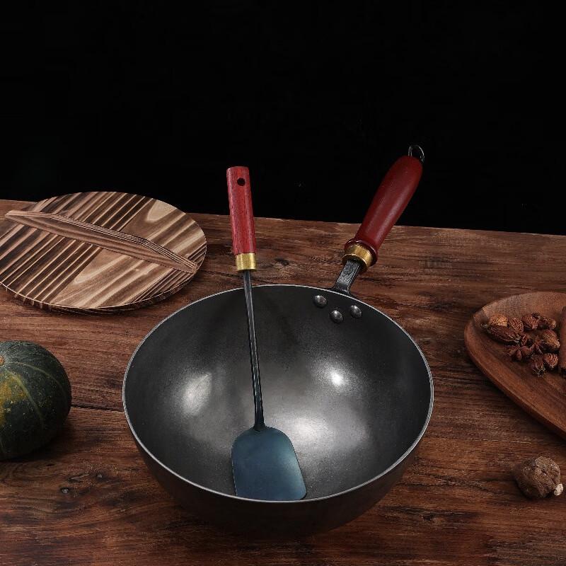 Handmade Uncoated Zhangqiu Iron Pan