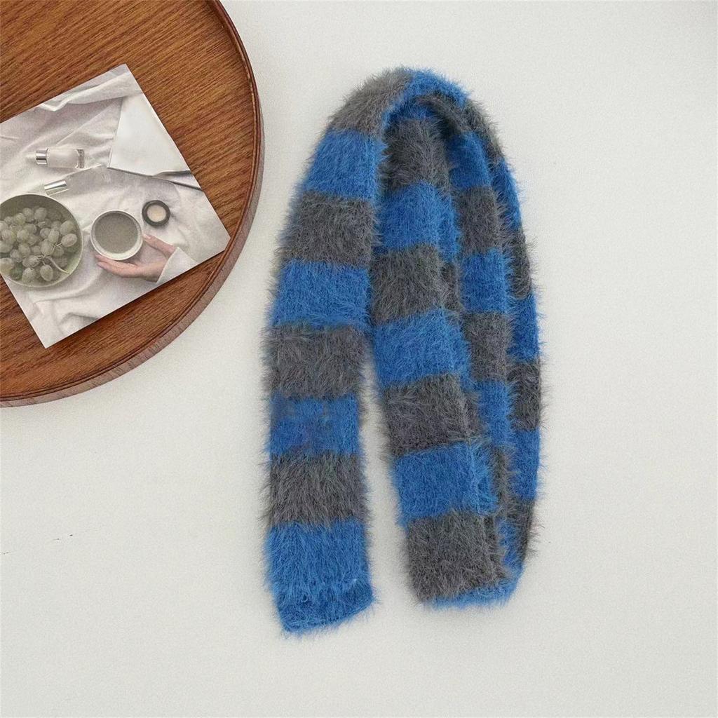 Fashion Striped Scarf for Winter Autumn Knitted Thin Neck Scarf for Women Outfit All Matching Casual Formal Long Scarf