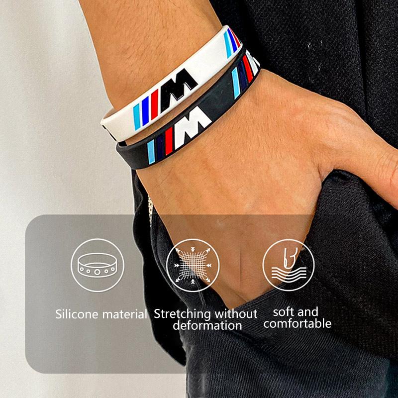 2026 Autoaufkleber BMW Logo Armband M-Serie Sport Männer Frauen Gummi Handkette Für BMW E46 E90 E60 F30 F10 E39 E36 F20 G30 G20