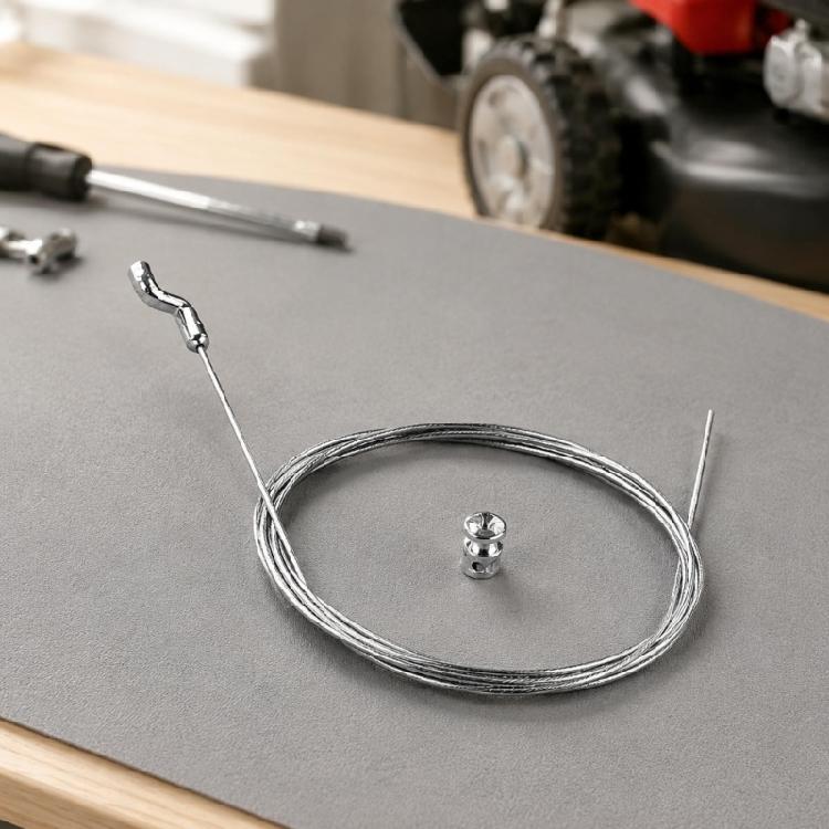 Lawn Mower Throttle Cable Assembly for Repair, 200 cm x 1.5 mm Control Cable with Z Bent Hook End for Linkage