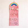 Multifunctional Hairpin Display Rack Wall-mounted Large Capacity Hair Clip Storage Bag Rainbow Design Cloth Hair Bow Organizer