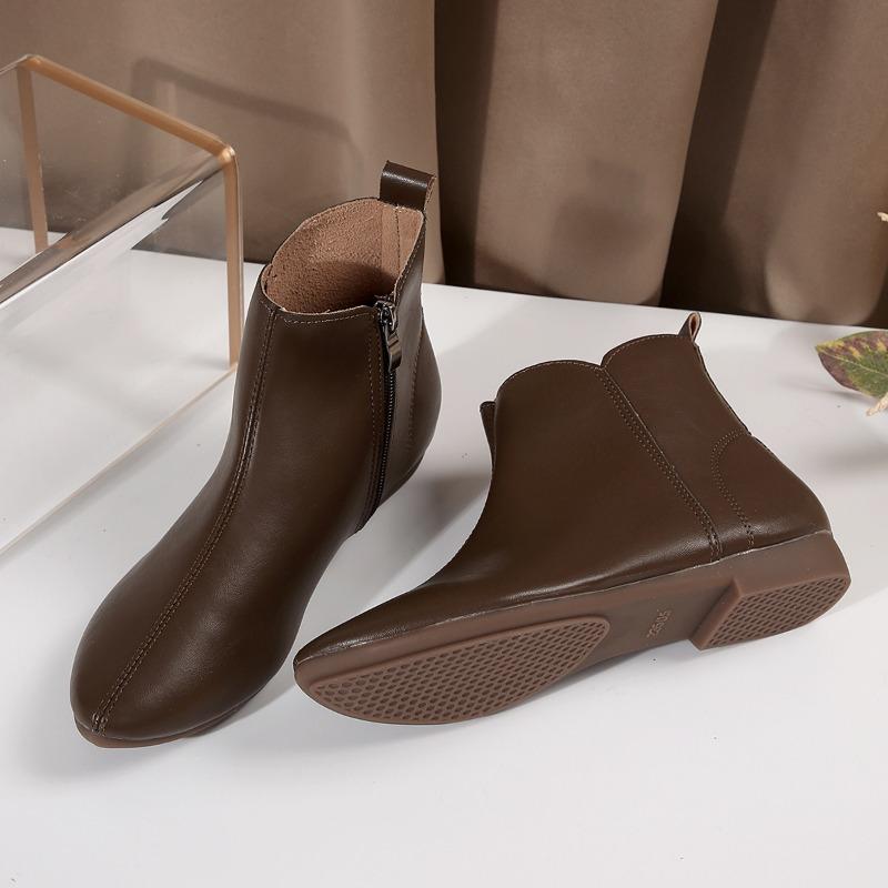 

Модные Новые Стильные Популярные Женские Роскошные Сапоги Универсальные Модные Короткие Сапоги Квадратный Носок Верх Зимний Сезон Специальность Zapatos Mujer 35 коричневый