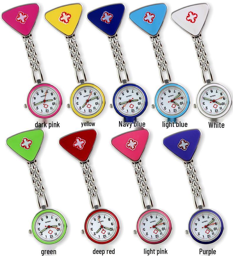 Leppte Luminous Nurse Watch: Clip-on Retro Pocket Breast Watch for Women, Cute Student Engraving