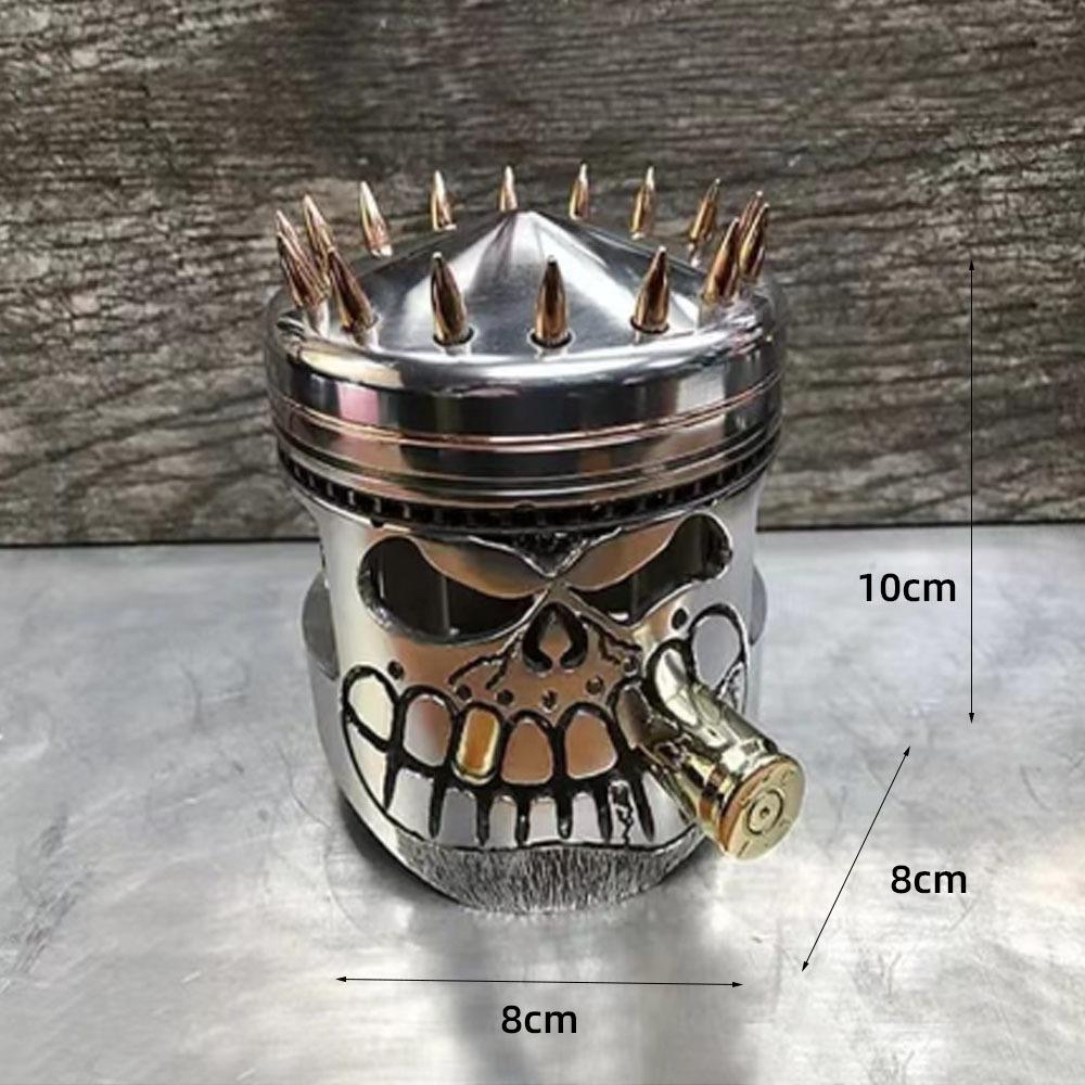 

Piston Skull Face Sculpture Resin Gear Ornament Steampunk Decor Unique Art Piece