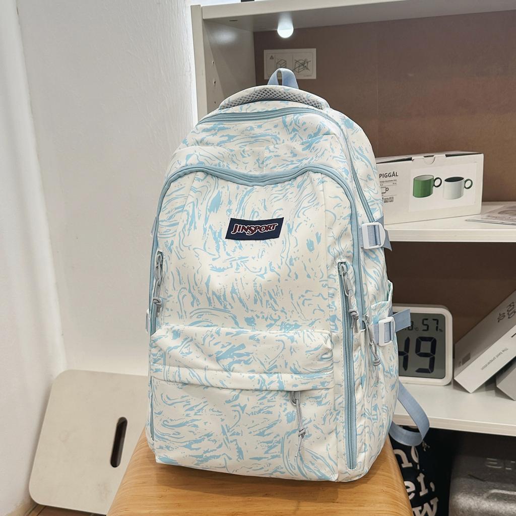 Schoolbag trendy versatile color matching versatile casual temperament backpack women's 1011 new campus commuting multi-compartment computer backpack