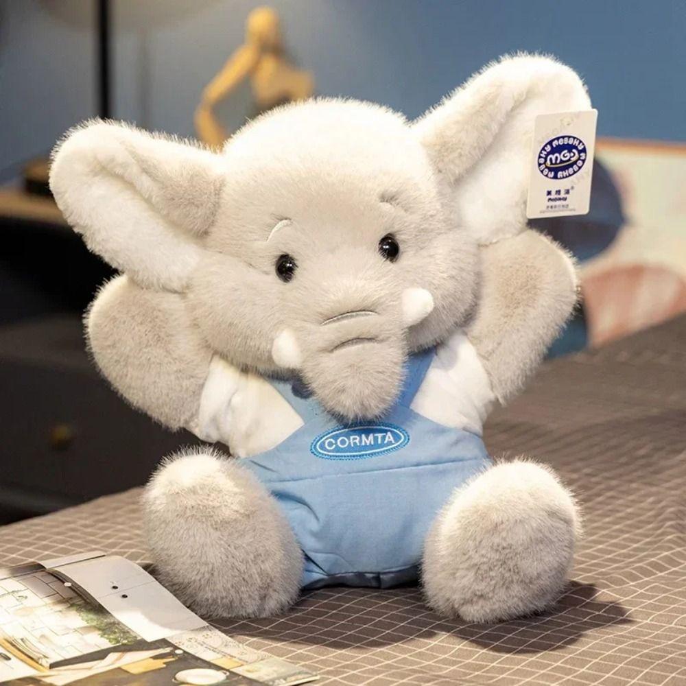 Soft Elephant Plush Doll PP Cotton Stuffed Elephant Toy Hugging Plush Toy Birthday Parties