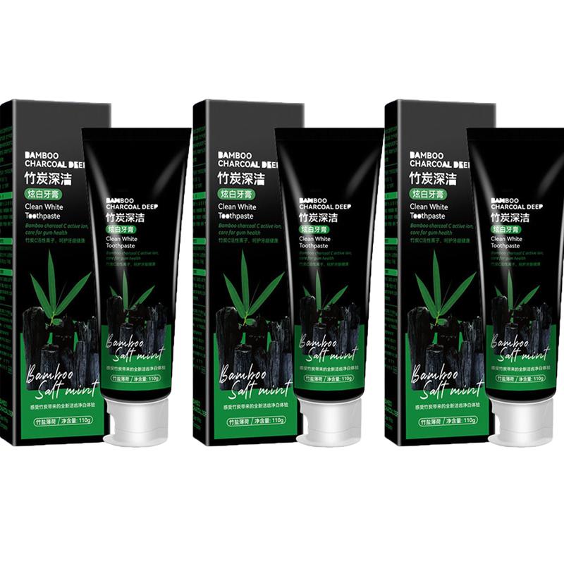 

Зубная паста с активированным углем и бамбуковым углем 110 г 3pcs