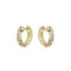 Boucles d'oreilles Luxenter en argent 925 avec zircon multicolore et finition en or jaune 18K - Iralda