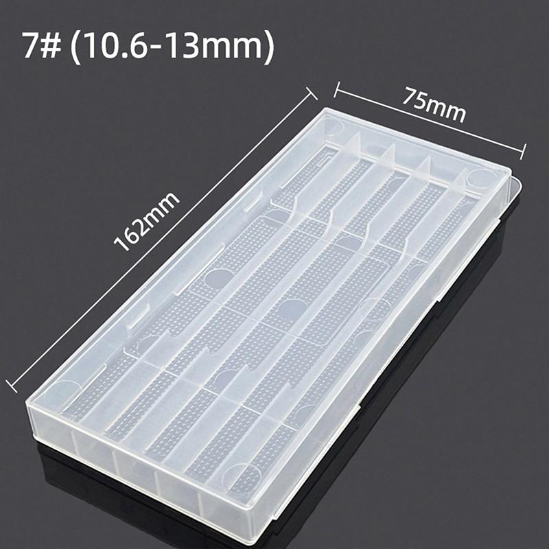 Plastic Twist Drill Empty Box Storage Box Toolbox Tool Accessories Woodworking Drill Bit 5/10 Hole Transparent Packaging Case