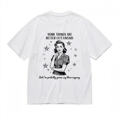 Herren Ganzjahres Weiches Klassisches T-Shirt Sternenhintergrund Ehrliche Aussage Aufdruck Tee