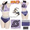 Hyuga Hinata Inspired Naruto Swimsuit Cosplay Costume With Purple Polyester Fabric