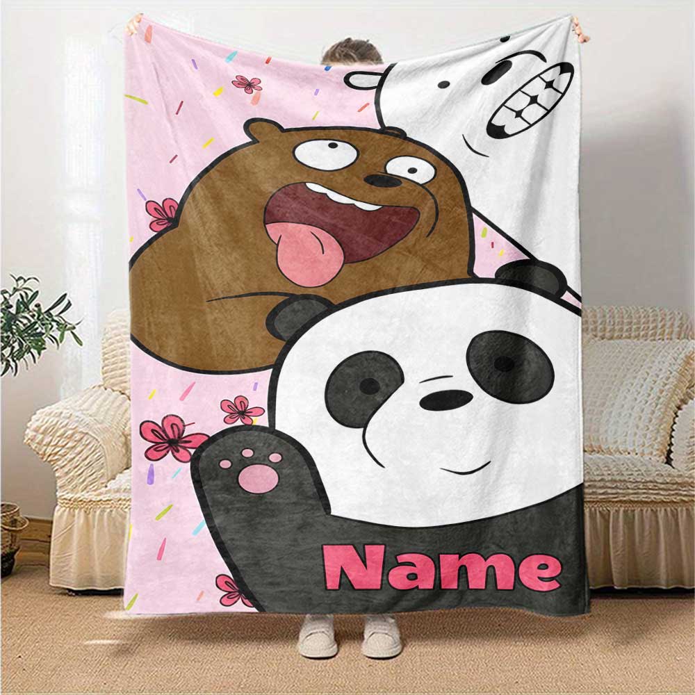 Warner Bros. Works (14) Customize Text Blanket Multi-purpose Personalized Blanket Durable Comfort Great for Chair Bedding Sofa Living Room