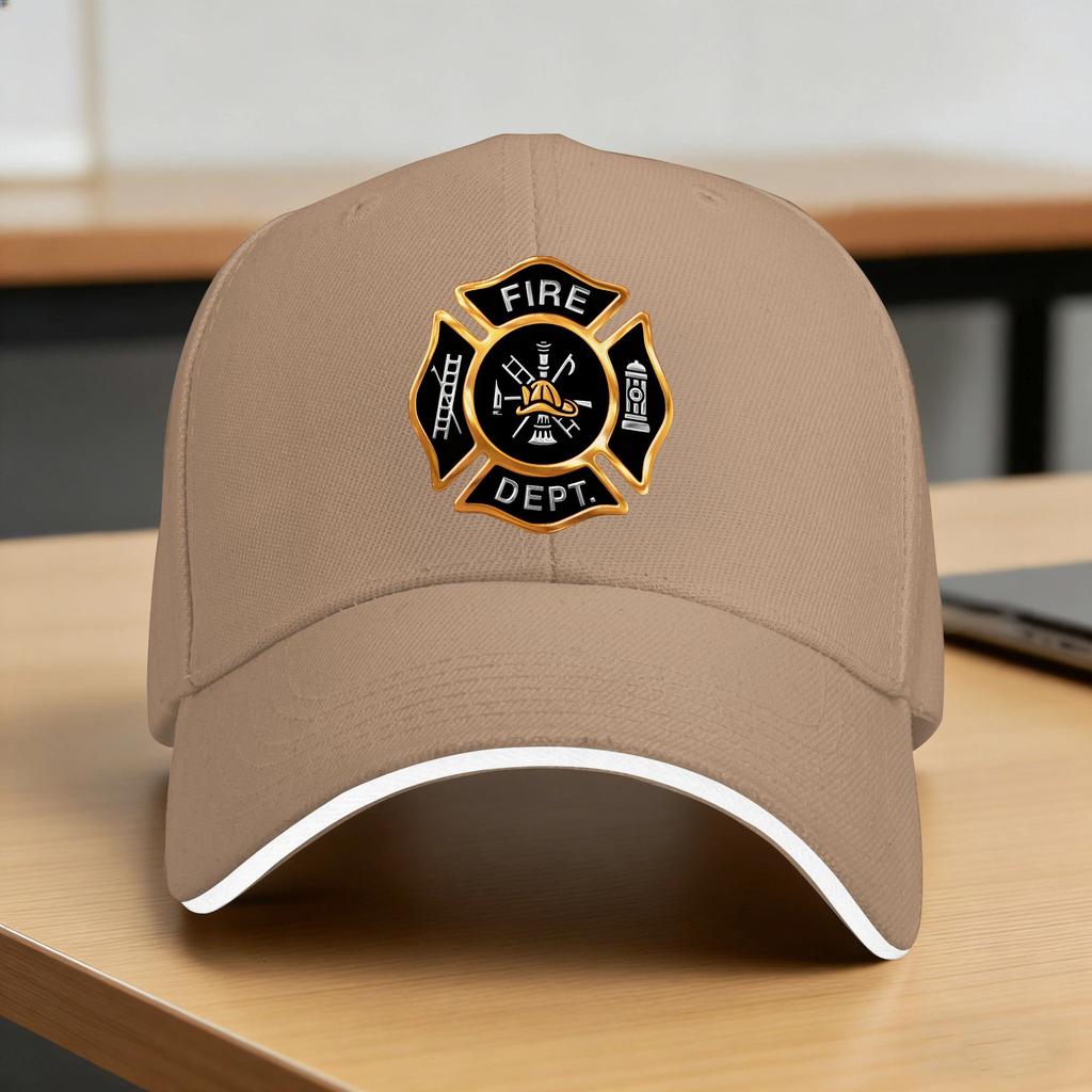 Fire Department Gold Badge Baseball Cap Women Men Design Trucker Hat Summer Casual Outdoor Gym High Quality Baseball Caps