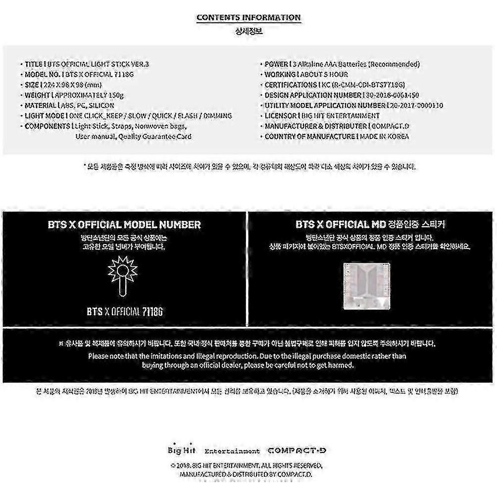 Bts Light Stick Ver.3 for Fans Gift