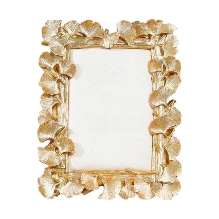 Decorative Golden Resin Earring Showcase Tray Jewelry Organizers Photo Frame For Boutique Displays