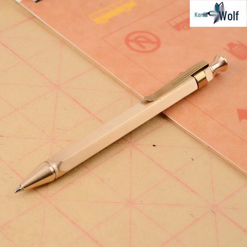 Lilang Brass Hexagonal Retractable Metal Ballpoint Pen