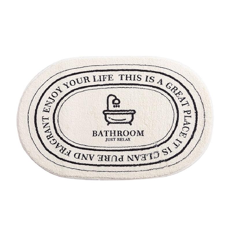 Retro Bathroom Carpet Super Absorbent Bath Mat Plush Bedroom Kitchen Entrance Doormat Non-slip Shower Bathtub Side Floor Rugs
