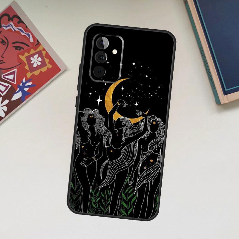 Crescent Moon Tarot Stars Sun Case For Samsung Galaxy A34 A54 A14 A24 A53 A33 A13 A52 A32 A22 A12 A71 A51 A15 A25 Coque