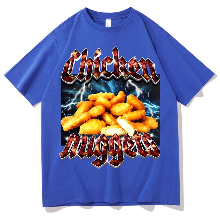 Funny Chicken Nuggets Meme Graphic Tshirt Unisexs Women Vintage Style Oversized T Shirt 100 Cotton Teenagers Pop Comfort Tshirts
