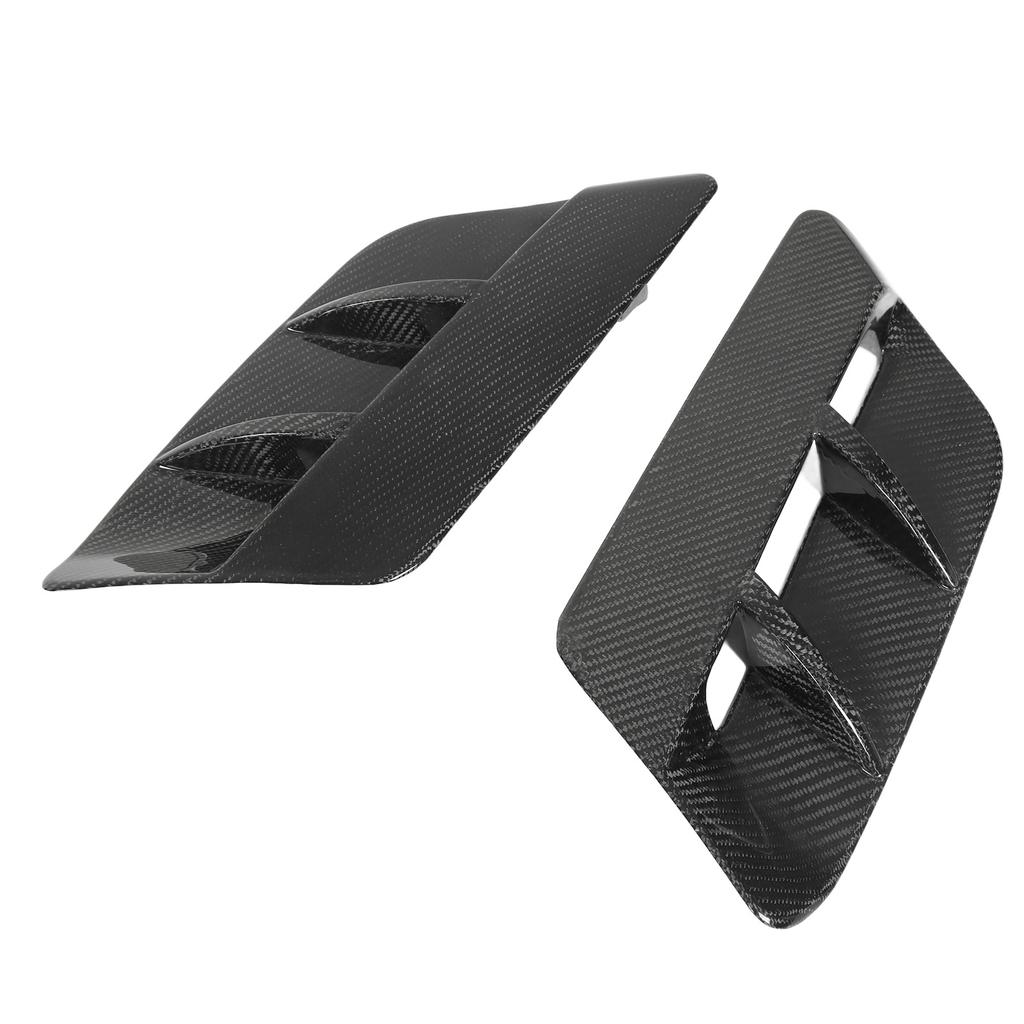Engine Hood Bonnet Air Outlet Vent Cover Trim Carbon Fiber Replacement for Dodge Challenger SXT 2015‑2022