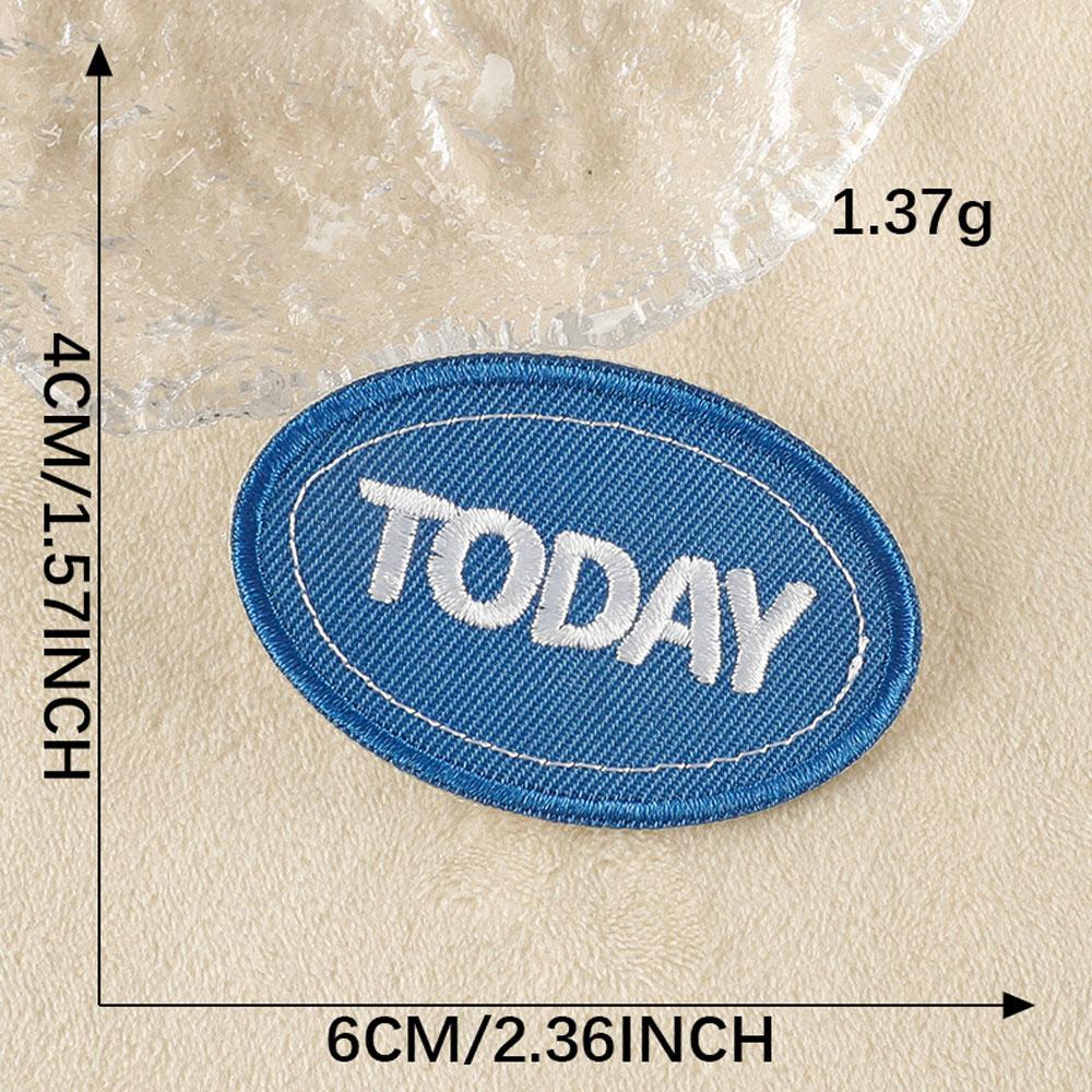 Letter Flower Self-adhesive Embroidery Badge Patches for DIY T-shirt Jeans Backpack Clothing Appliques Decor Sticker