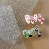 Nail Art Stickers Heart Shape Hollow Out Leaf Decals Adhesive Template for DIY Manicure Embellishment