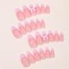 Wearable Nails Pink Nail Tips with Pearl Bow Nail Stickers Wearable Nails Nail Stickers Detachable Nail Tips