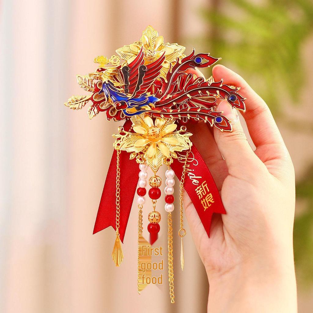Dragon & Phoenix Wedding Brooch Set: Bride & Groom Corsage/Boutonniere
