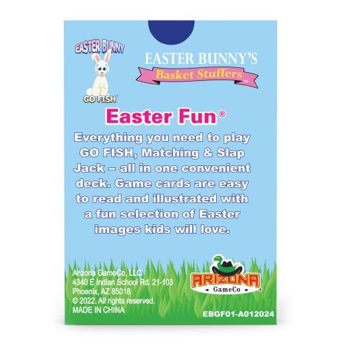 Easter Bunny Go Fish Card Game, a 3-in-1 Easter Game for Kids (Go Fish Game, Old Maid, Kids and Slap Jack), 3 Fun Classics In One Easter Themed Deck,