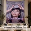 Custom Text Printed Tapestry Ariana Grande Pattern Large Wall Hanging Indoor Room Decor