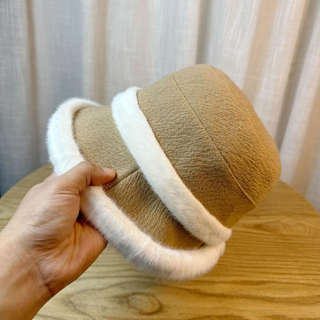 New Korean Style Plush Fisherman Hat Northeast Cold Proof and Warm Versatile Versatile Small Fashionable Basin Hat for Women