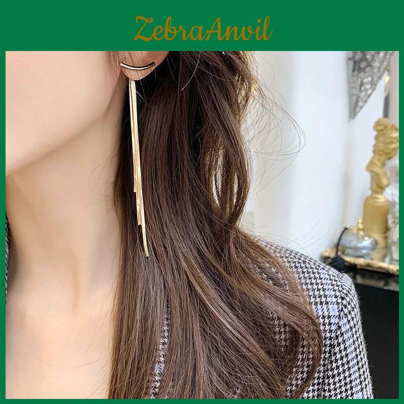 Alloy Long Drop Earrings With Chain Design For Women And Men Trendy Jewelry Collection