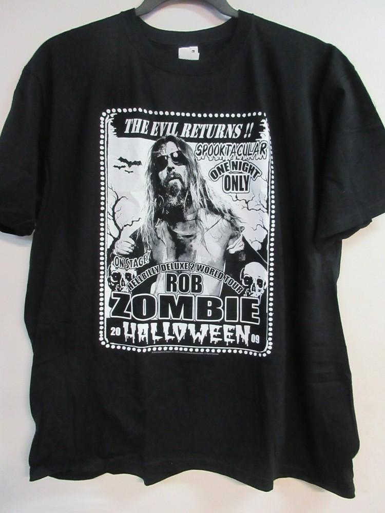 ROB ZOMBIE OFFICIAL MERCH HALLOWEEN 2009 BAND CONCERT MUSIC  2XL / XXL Unisex T-Shirt L