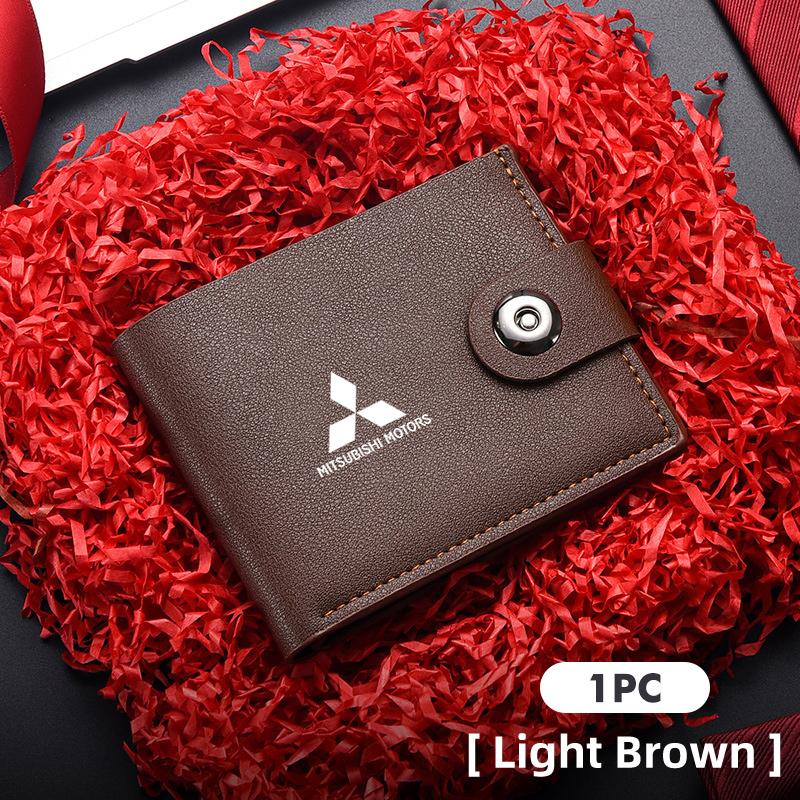 Retro Casual Men Wallets Small Card Holder Clutch For Mitsubishi Outlander Lancer L200 ASX Pajero Grandis Eclipse WJ4