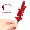 8pcs Red Berries Decor Artificial Christmas Bouquet Simulation Berries Picks For Xmas Party Decor Holiday Scene Setting Fake