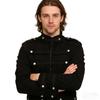 Men's Black Gothic Steampunk Military Band Jacket