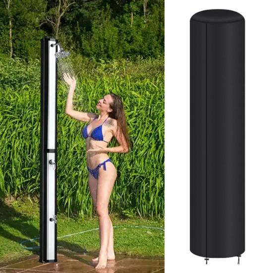 Solar Shower Cover Waterproof Heavy Duty Outdoor Shower Protector Drawstring Windproof Dustproof Cover for 10.6 Gallon Solar Shower Enclosure