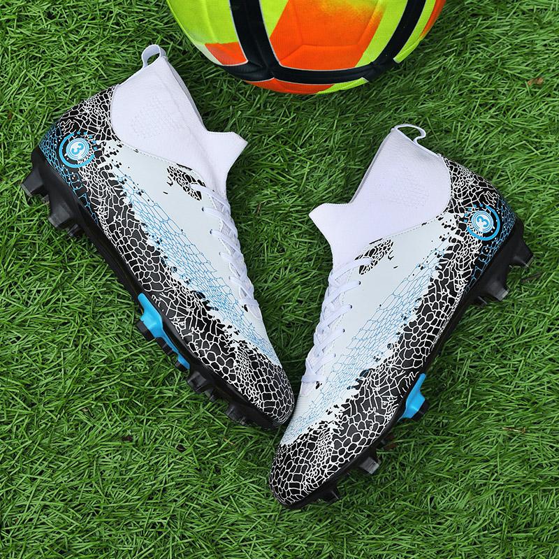 Men's High -top Football Shoes Large -size Children's Artificial Lawn AG Long Nail Football Training Shoes