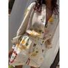 Printed Long Sleeve Shirt Shorts Set Print Long Sleeves Shirt Shorts Suit