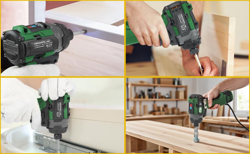 New Research and Prostormer 17V Impact Driver Tool Kit with Brushless Circular Fastening Infinitely Variable LED Maximum Torque of 140 Two 2000 mAh
