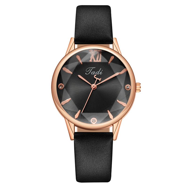 JYL Women s Watch Fashion Three-eye Digital Leather Strap Black вялый лаванды