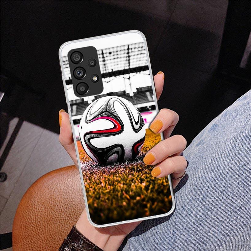 Football Soccer Ball Design Phone Case For Samsung Galaxy A17 A16 A15 A14 A13 A57 A56 A55 A54 A53 A37 A36 A35 A34 A33 A26 A25 A2