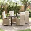 VidaXL 5-piece Garden Set with Beige Cushions In Poly Rattan 3380507