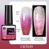 Bouncing Warm Glitter Powder Broken Diamond Glue, Bright And Explosive Glitter Phototherapy Glue Removable Color-Changing Nail Polish Glue Set