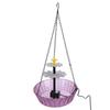 Solar Bird Bath with Fountain Plastic Hanging Bird Bath Bubbler Bowl for Outdoor Garden Balcony