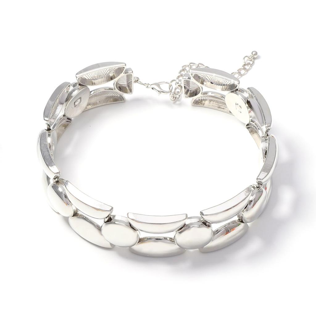 Light luxury metal texture heavy industry geometric splicing sticker neck collar necklace personality fashion temperament casual woman