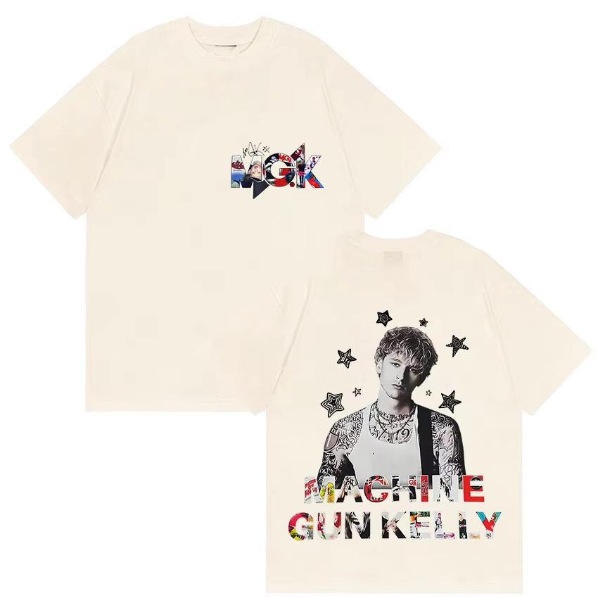 Rapper Machine Gun Kelly Album 2025 New T Shirt Men's Clothing MGK Lost Americana T Shirts Fashion Fans Gift 100% Cotton T-shirt