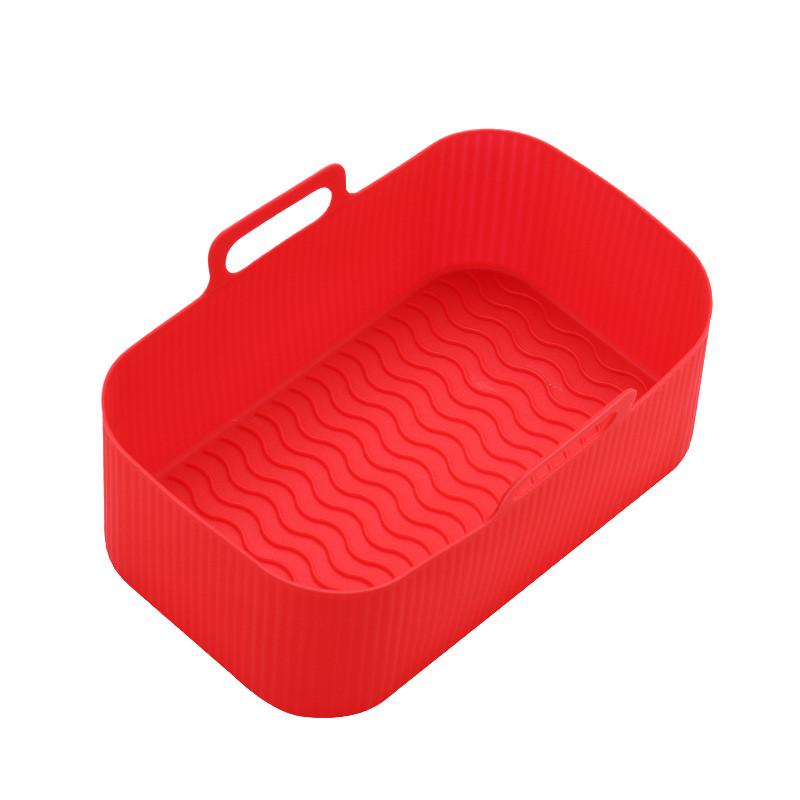 Air Silicone Fryer Pot Rectangle Baking Tray Basket Non Stick Kitchen Tools