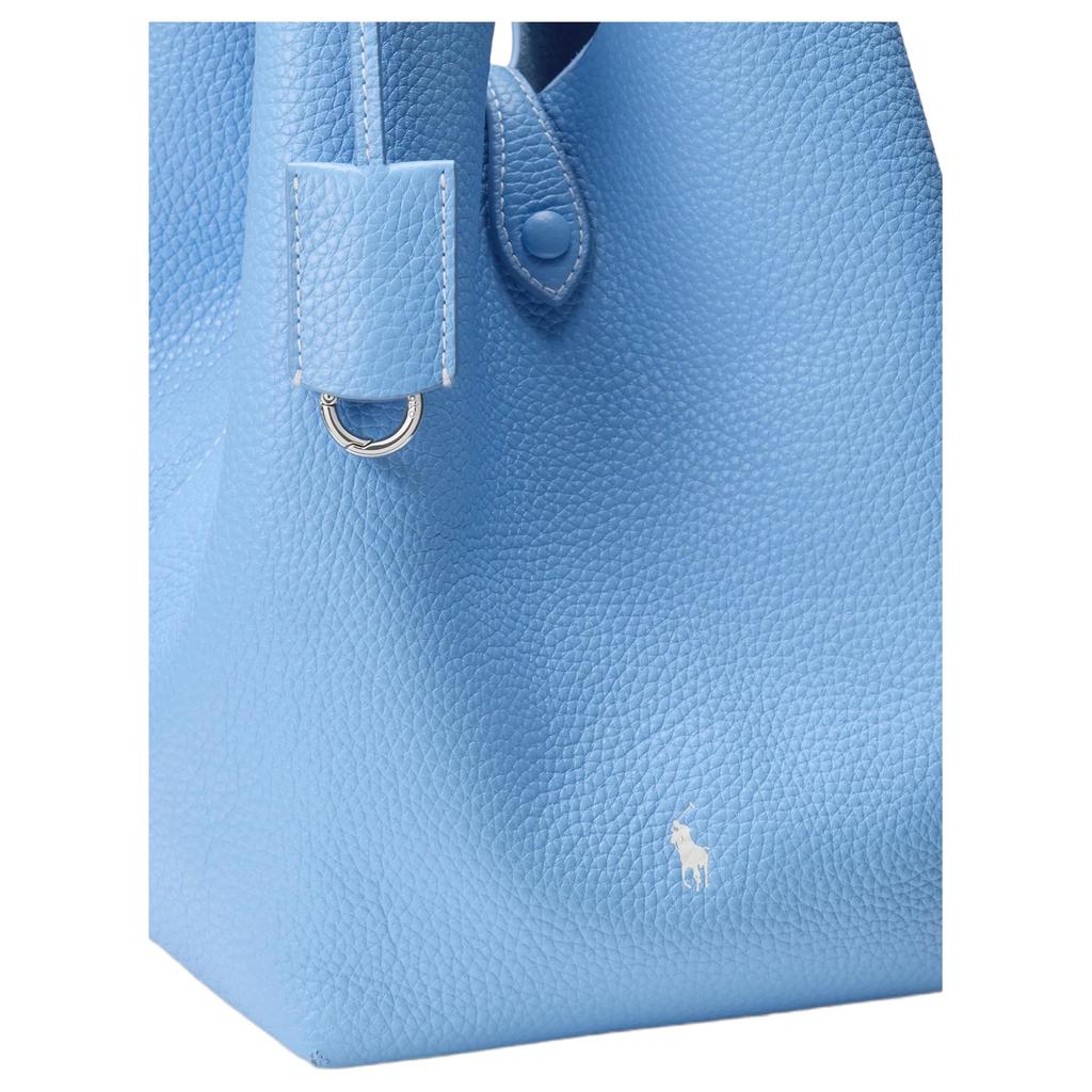 Polo Ralph Lauren Polo Play Klassiek Logo Kalfsleren Tote Bag Dames handtassen Blauw 428938031022
