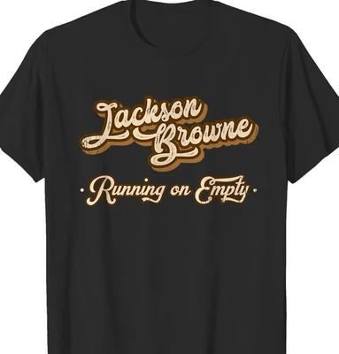 Nuovo Jackson Browne Running on Empty Tour Unisex Unisex Tutte le Taglie